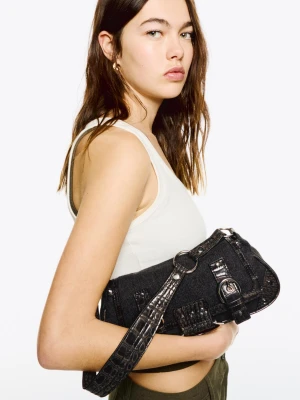 Bershka Torebka Z Nadrukiem Kobieta Czarny