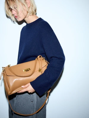 Bershka Torebka Ze Sztucznej Skóry Kobieta Wielbłądzi