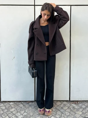 Bershka Trencz Soft Kobieta Brązowy