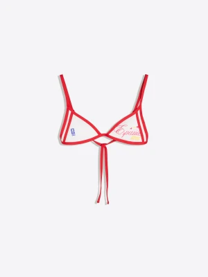 Bershka Trójkątny Top Od Bikini Fifa World Cup Kobieta Kremowy