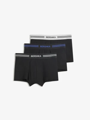 Bershka Trójpak Bokserek Mężczyzna Niebieski
