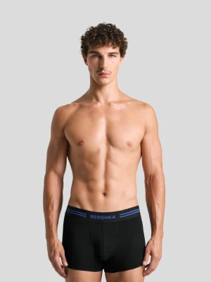 Bershka Trójpak Bokserek Mężczyzna Niebieski