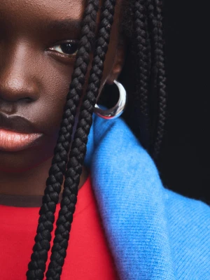 Bershka Trójpak Kolczyków Kół Kobieta Srebrny