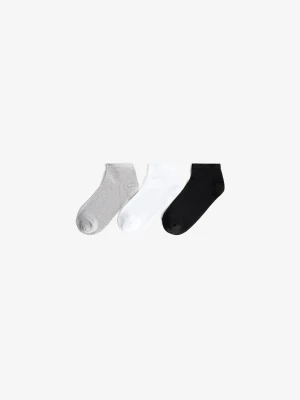 Bershka Trójpak Skarpetek Do Kostki Kobieta Szary