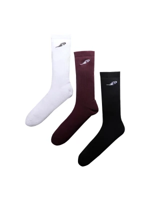 Bershka Trójpak Skarpetek Z Kolekcji Out Of Core Mężczyzna Biały