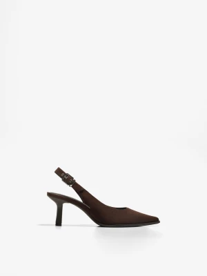 Zdjęcie produktu Bershka Wsuwane Buty Bez Pięty Na Obcasie Typu Kaczuszka Kobieta Brązowy