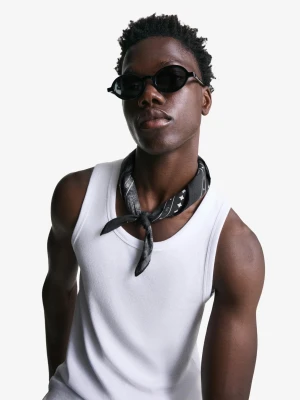 Bershka Wzorzysta Bandana Mężczyzna Szary