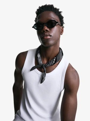 Bershka Wzorzysta Bandana Mężczyzna Szary
