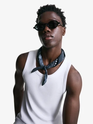 Bershka Wzorzysta Chustka Mężczyzna Szary