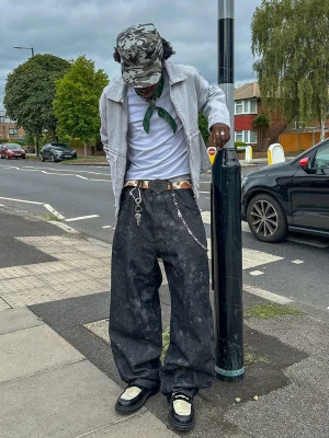 Bershka Wzorzysta Chustka Mężczyzna Zielony