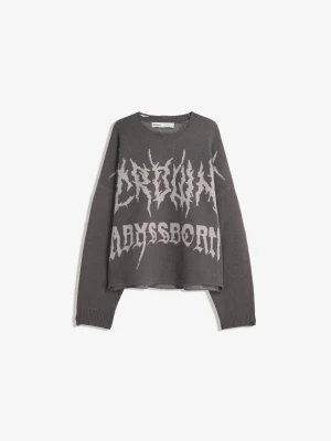 Bershka Żakardowy Krótki Sweter Mężczyzna Szary
