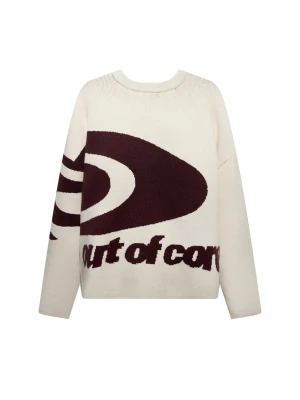 Bershka Żakardowy Sweter Z Efektem Rozmycia Mężczyzna Beżowy