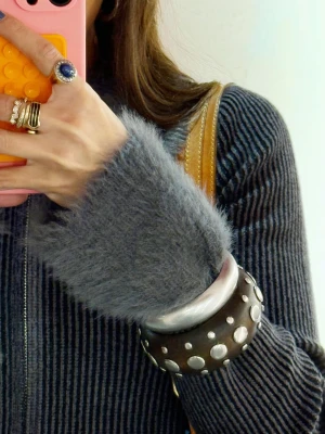 Bershka Zestaw 2 Bransoletek Z Ćwiekami Kobieta Srebrny