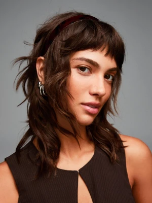 Bershka Zestaw 2 Opasek Do Włosów Kobieta Brązowy