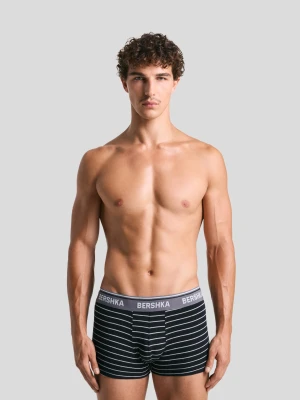 Bershka Zestaw 3 Bokserek Mężczyzna Czarny