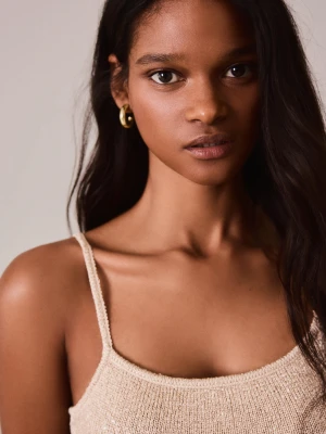 Bershka Zestaw 3 Kolczyków Kół W Różnych Rozmiarach Kobieta Złoty