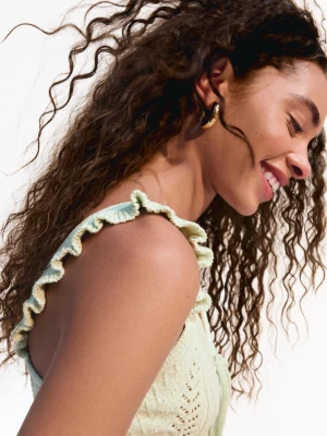 Bershka Zestaw 3 Łączonych Kolczyków Kobieta Złoty