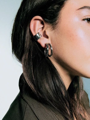 Bershka Zestaw 8 Kolczyków I Nausznic Z Edycji Signature Kobieta Srebrny