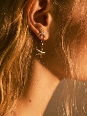 Bershka Zestaw 9 Par Kolczyków Morskich – Signature Edition Kobieta Złoty