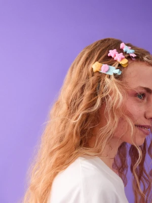 Bershka Zestaw Spinek Do Włosów Polly Pocket Kobieta Różowy