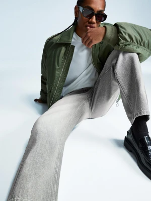 Bershka Zwężane Jeansy Mężczyzna Szary