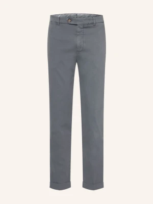 Berwich Chinosy Yretrolong O Kroju Slim Fit grau SZARY