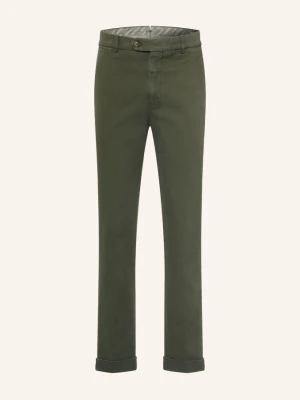 Berwich Chinosy Yretrolong O Kroju Slim Fit gruen OLIWKOWY