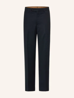 Berwich Spodnie Flanelowe Negroni Wide Fit blau GRANATOWY