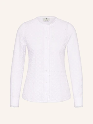 Berwin & Wolff Bluzka Do Stroju Ludowego Z Dziurkowanej Koronki weiss