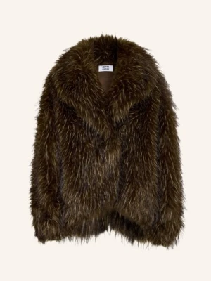 Betta Corradi Kurtka Oversize Z Sztucznego Futra braun