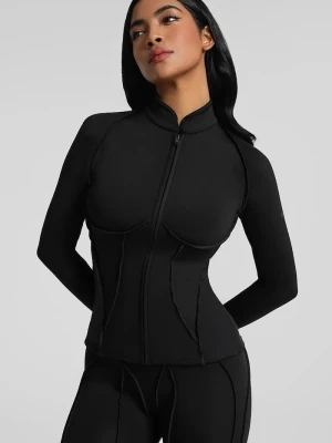 BetterMe bluza rozpinana damska Contour Zip-Up czarny