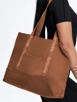 BetterMe torba materiałowa Canvas Tote brązowy
