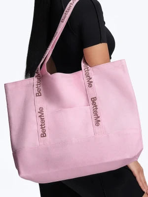 BetterMe torba materiałowa Canvas Tote różowy