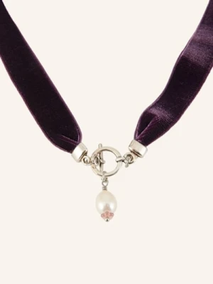 Bettina Scharrer Choker Z Aksamitu lila