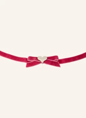 Bettina Scharrer Choker Z Aksamitu pink