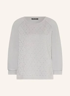 Betty Barclay Bluza Nierozpinana Z Rękawami 3/4 I Ozdobnymi Kamykami grau