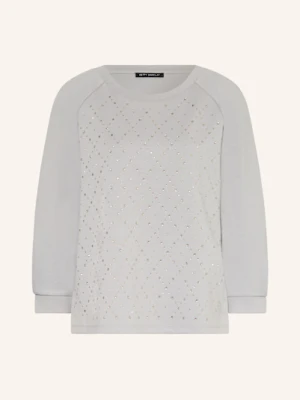 Betty Barclay Bluza Nierozpinana Z Rękawami 3/4 I Ozdobnymi Kamykami grau