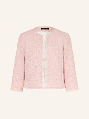 Betty Barclay Marynarka Z Tweedu Z Rękawami 3/4 I Błyszczącą Przędzą rosa