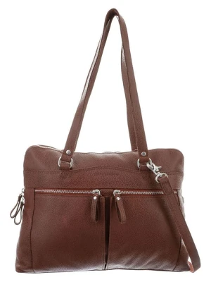 Betty Barclay Skórzana torebka w kolorze brązowym - 40 x 30 x 9 cm rozmiar: onesize