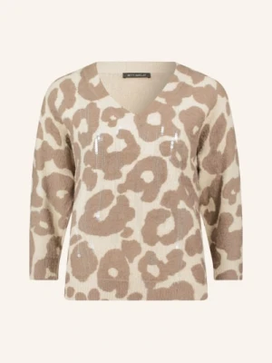 Betty Barclay Sweter Z Rękawami 3/4 I Cekinami beige