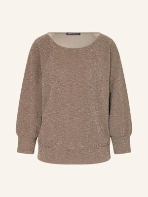 Betty Barclay Sweter Z Rękawami 3/4 Z Błyszczącą Przędzą braun