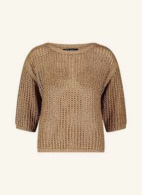 Betty Barclay Swetry Z Błyszczącą Przędzą I Rękawem 3/4 beige