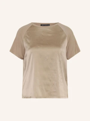 Betty Barclay T-Shirt Z Mieszanki Materiałów Z Kamyczkami Ozdobnymi grau SZARY