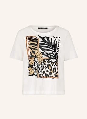 Betty Barclay T-Shirt Z Obszyciem Ozdobnymi Kamykami beige