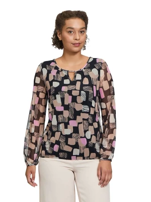 BETTY & CO Bluzka w kolorze szarobrązowo-czarno-jasnoróżowym rozmiar: XL