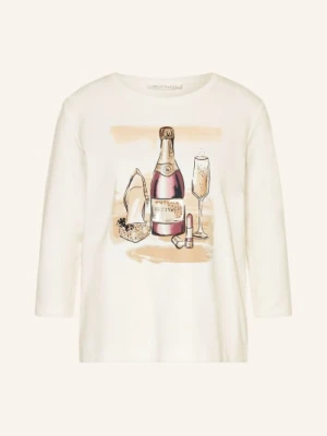 Betty&Co Koszulka Z Rękawami 3/4 I Ozdobnymi Kamieniami weiss