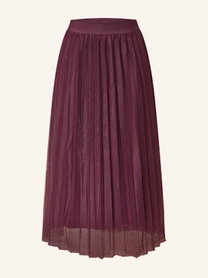 Betty&Co Spódnica Plisowana Z Siateczki lila