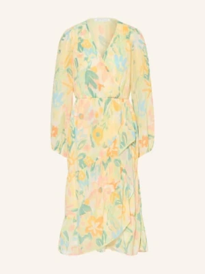Betty&Co Sukienka Kopertowa Z Falbanami gelb