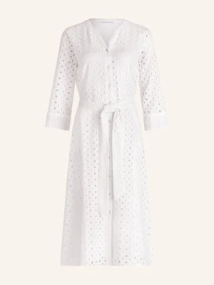 Betty&Co Sukienka Z Koronki Ażurowanej Z Rękawami 3/4 weiss
