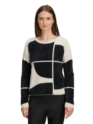 BETTY & CO Sweter w kolorze czarno-kremowym rozmiar: 42